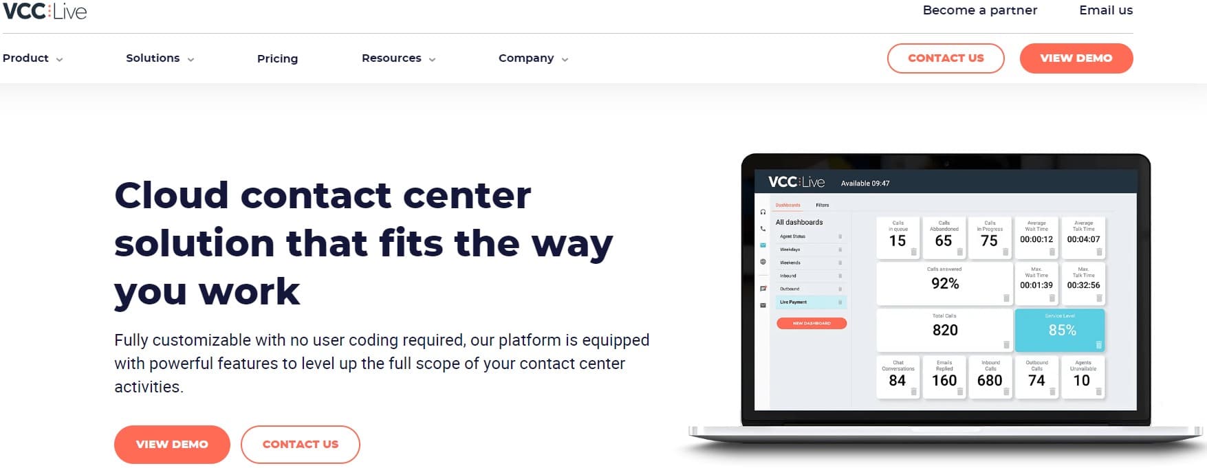 VCC Live Cloud Contact Center Software